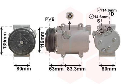 VAN WEZEL Kompressori, ilmastointilaite 5900K121